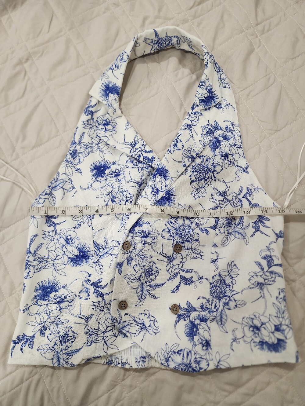 Jason Wu Floral Toile Linen Blend Halter Vest Wide Leg Pants 2 Piece Resort Set - Picture 9 of 15